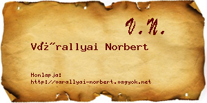 Várallyai Norbert névjegykártya