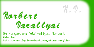 norbert varallyai business card